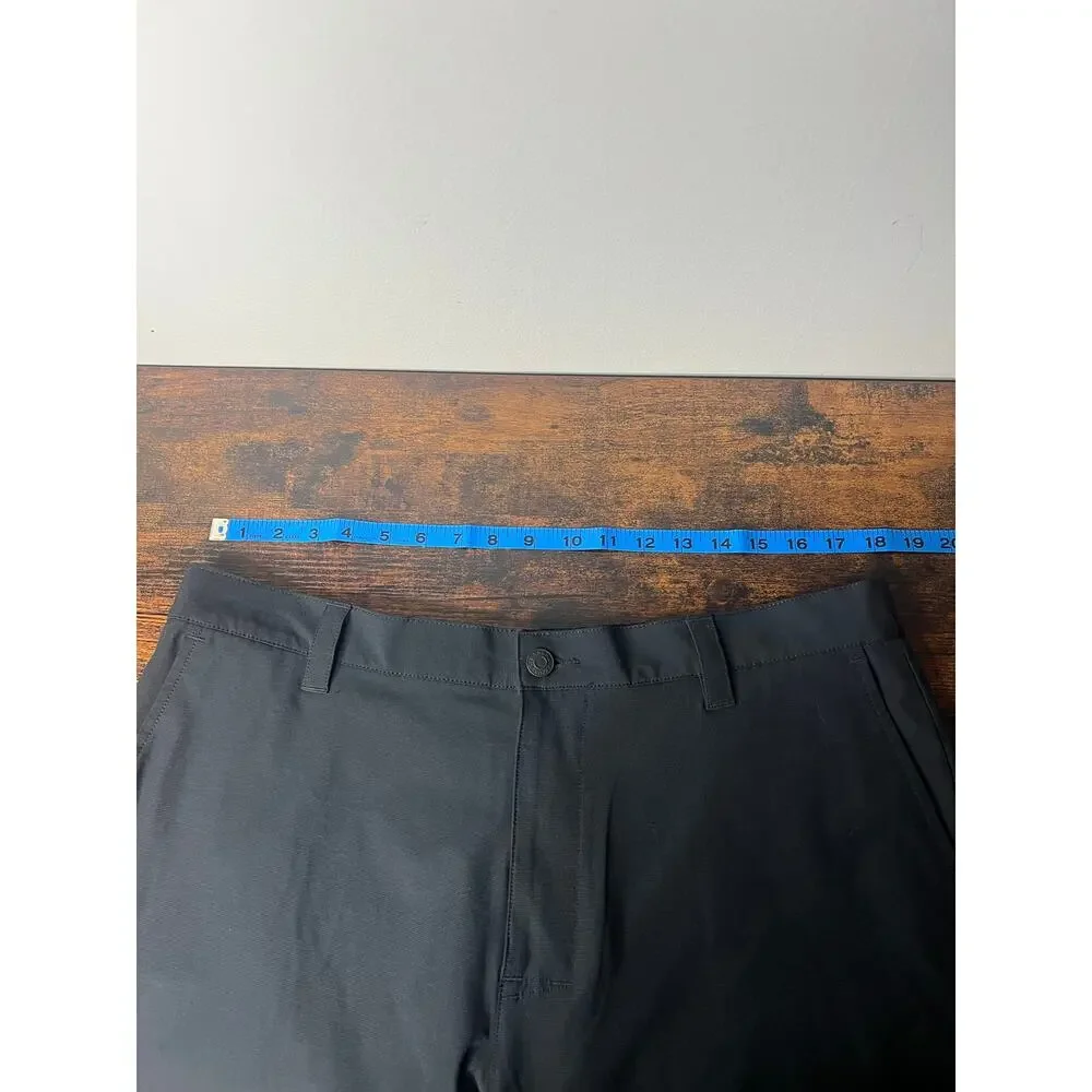 Banana Republic Black Comfort Flat Front Performance Shorts Mens 38 Golf Stretch